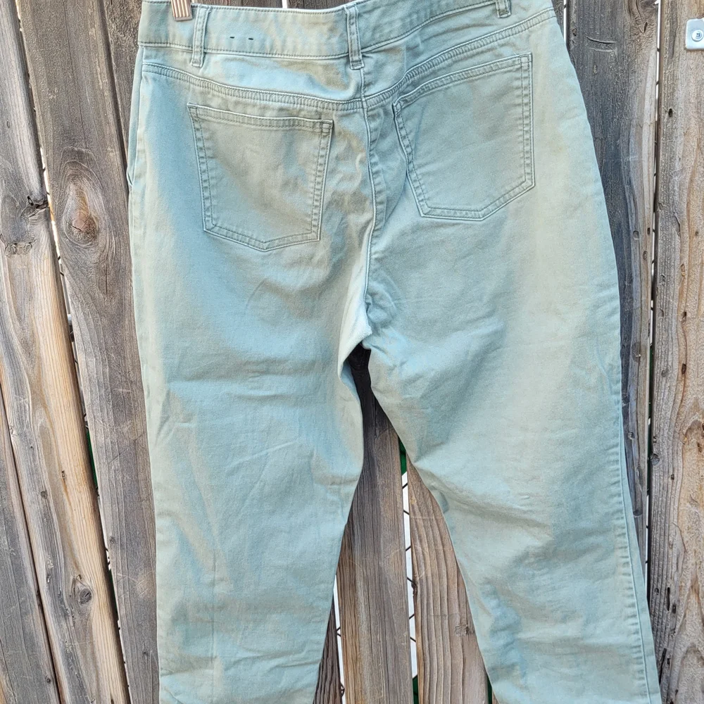 White House Black Market Green Ankle Cropped Pants SZ 6 - Picture 13 of 16